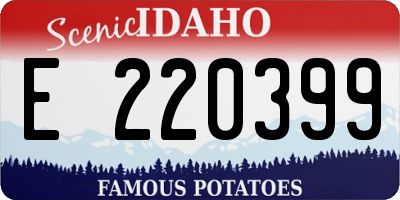 ID license plate E220399