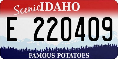 ID license plate E220409