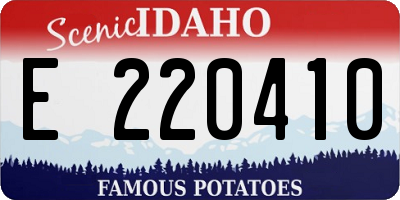 ID license plate E220410