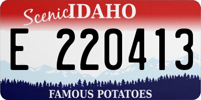 ID license plate E220413