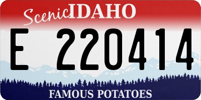 ID license plate E220414