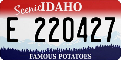 ID license plate E220427