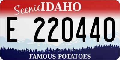 ID license plate E220440