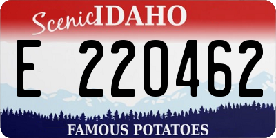 ID license plate E220462