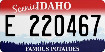 ID license plate E220467