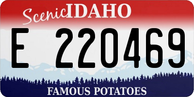 ID license plate E220469