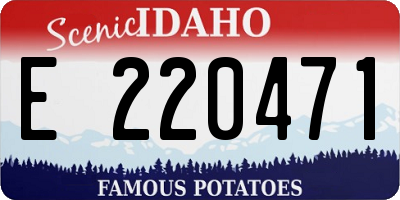 ID license plate E220471