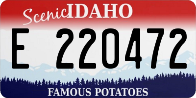 ID license plate E220472