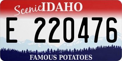ID license plate E220476