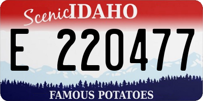 ID license plate E220477