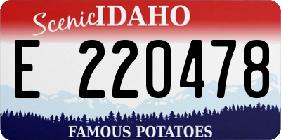 ID license plate E220478