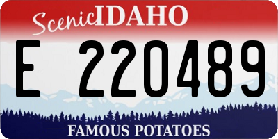 ID license plate E220489