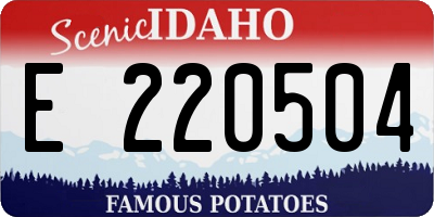 ID license plate E220504
