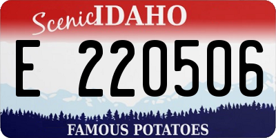 ID license plate E220506