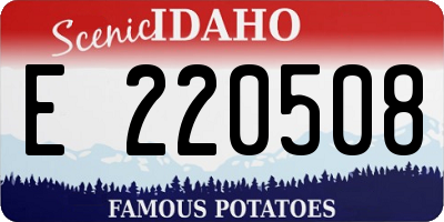 ID license plate E220508