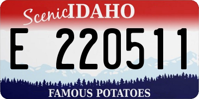 ID license plate E220511