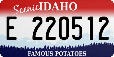 ID license plate E220512