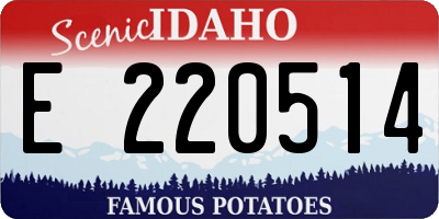 ID license plate E220514