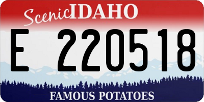 ID license plate E220518