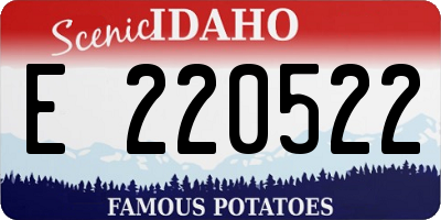 ID license plate E220522