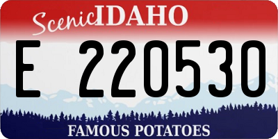 ID license plate E220530