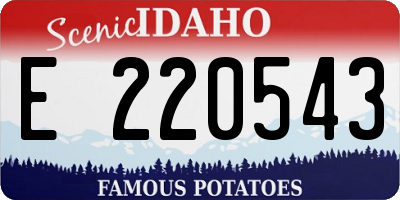 ID license plate E220543