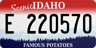 ID license plate E220570