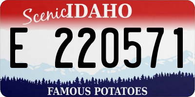 ID license plate E220571