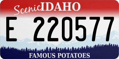 ID license plate E220577