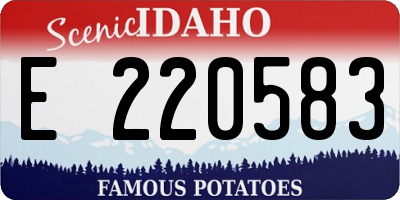 ID license plate E220583