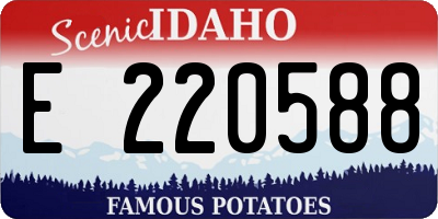 ID license plate E220588