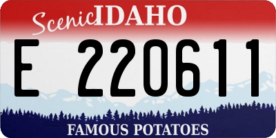 ID license plate E220611