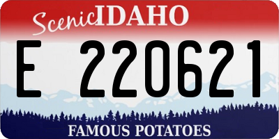 ID license plate E220621