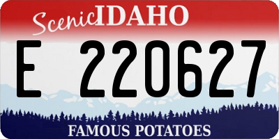 ID license plate E220627