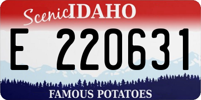 ID license plate E220631