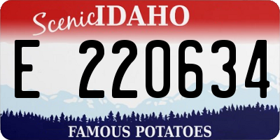 ID license plate E220634
