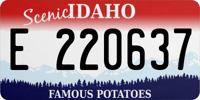 ID license plate E220637
