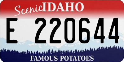 ID license plate E220644