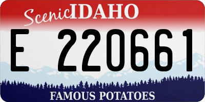 ID license plate E220661