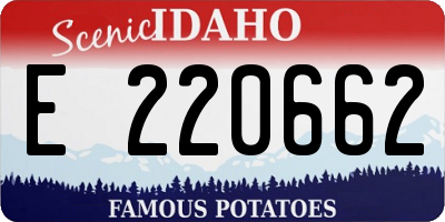 ID license plate E220662