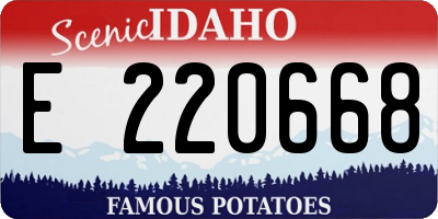 ID license plate E220668