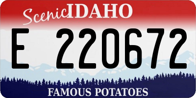 ID license plate E220672