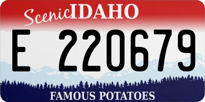ID license plate E220679
