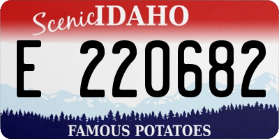 ID license plate E220682