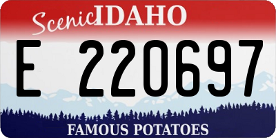 ID license plate E220697