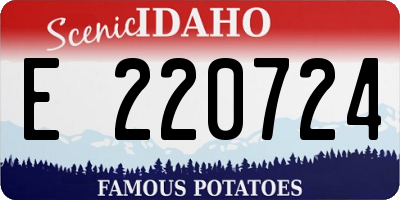 ID license plate E220724