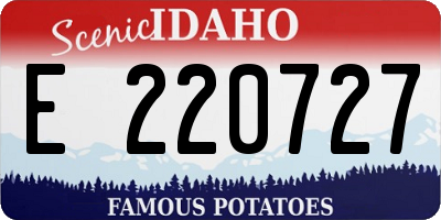 ID license plate E220727