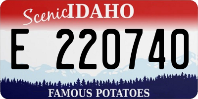 ID license plate E220740