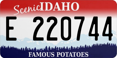 ID license plate E220744
