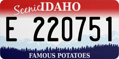 ID license plate E220751